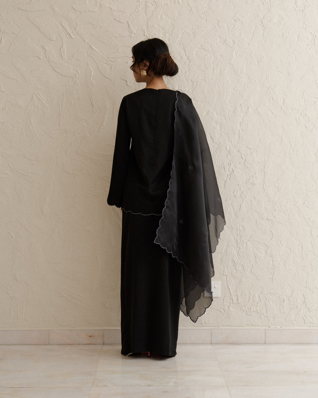 Myrna Baju Kurung Kedah-Black