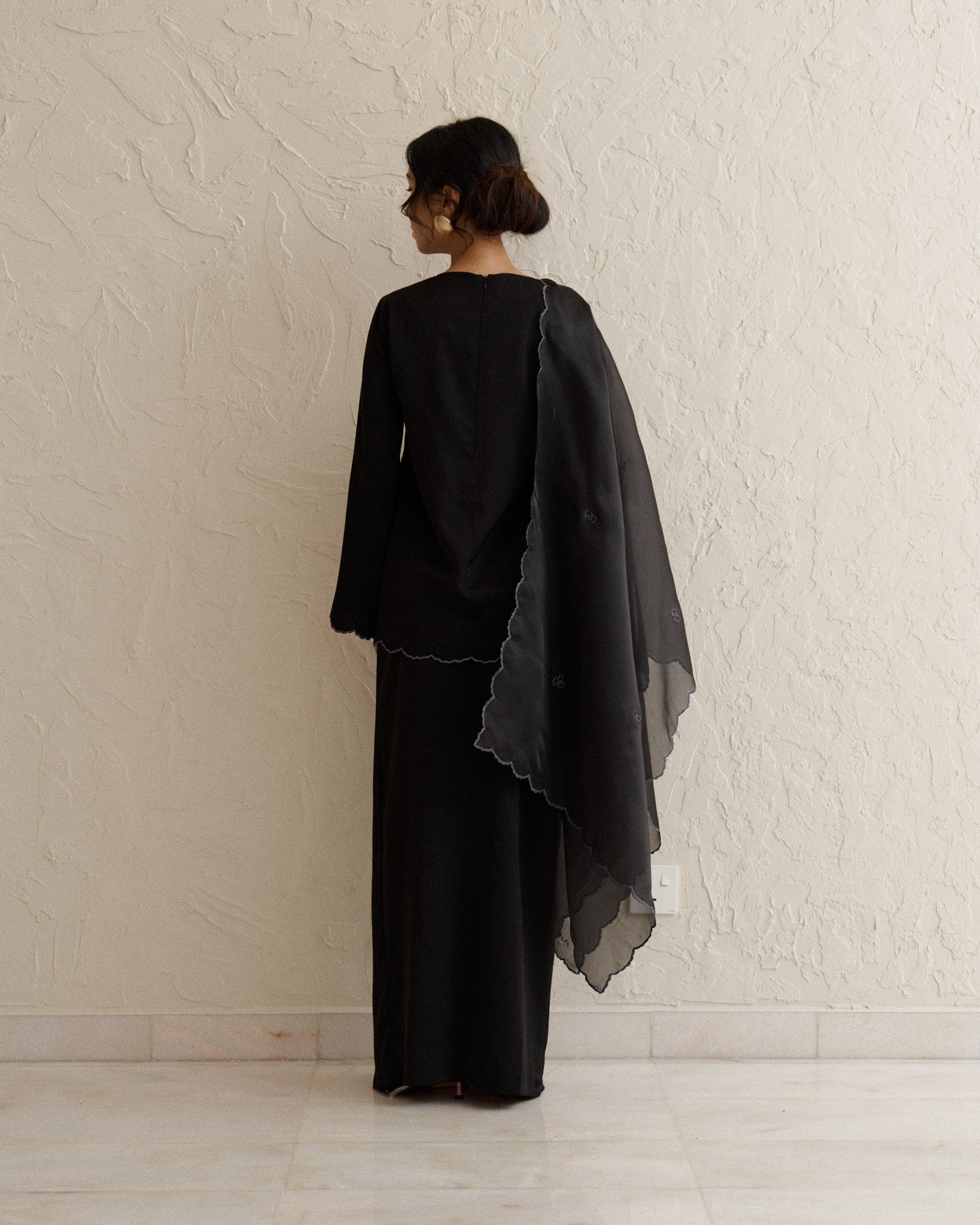 Myrna Baju Kurung Kedah-Black