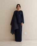 Myrna Baju Kurung Kedah-Navy Blue