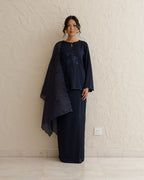 Myrna Baju Kurung Kedah-Navy Blue