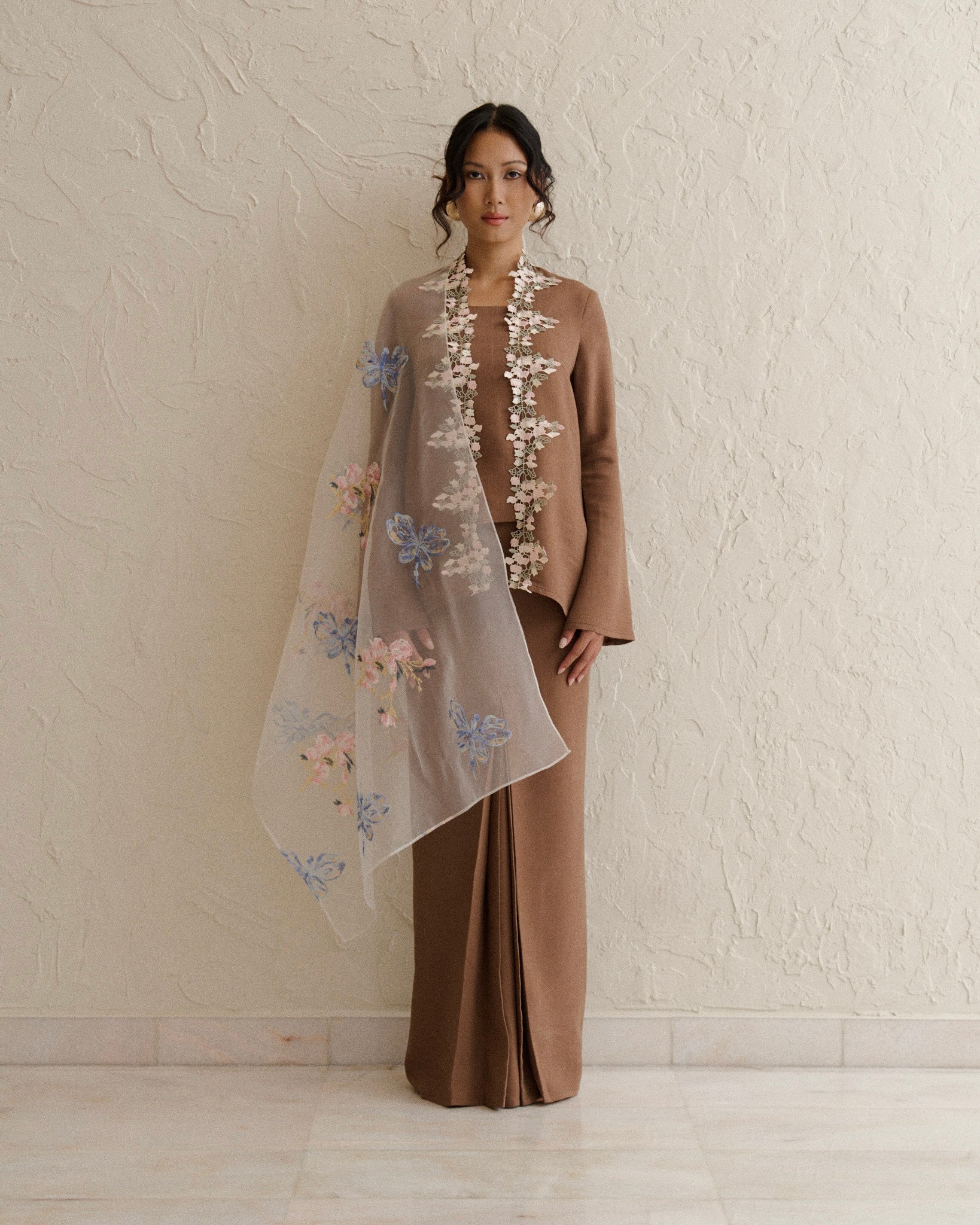 Feirani Kurung Kebaya-Oak Brown