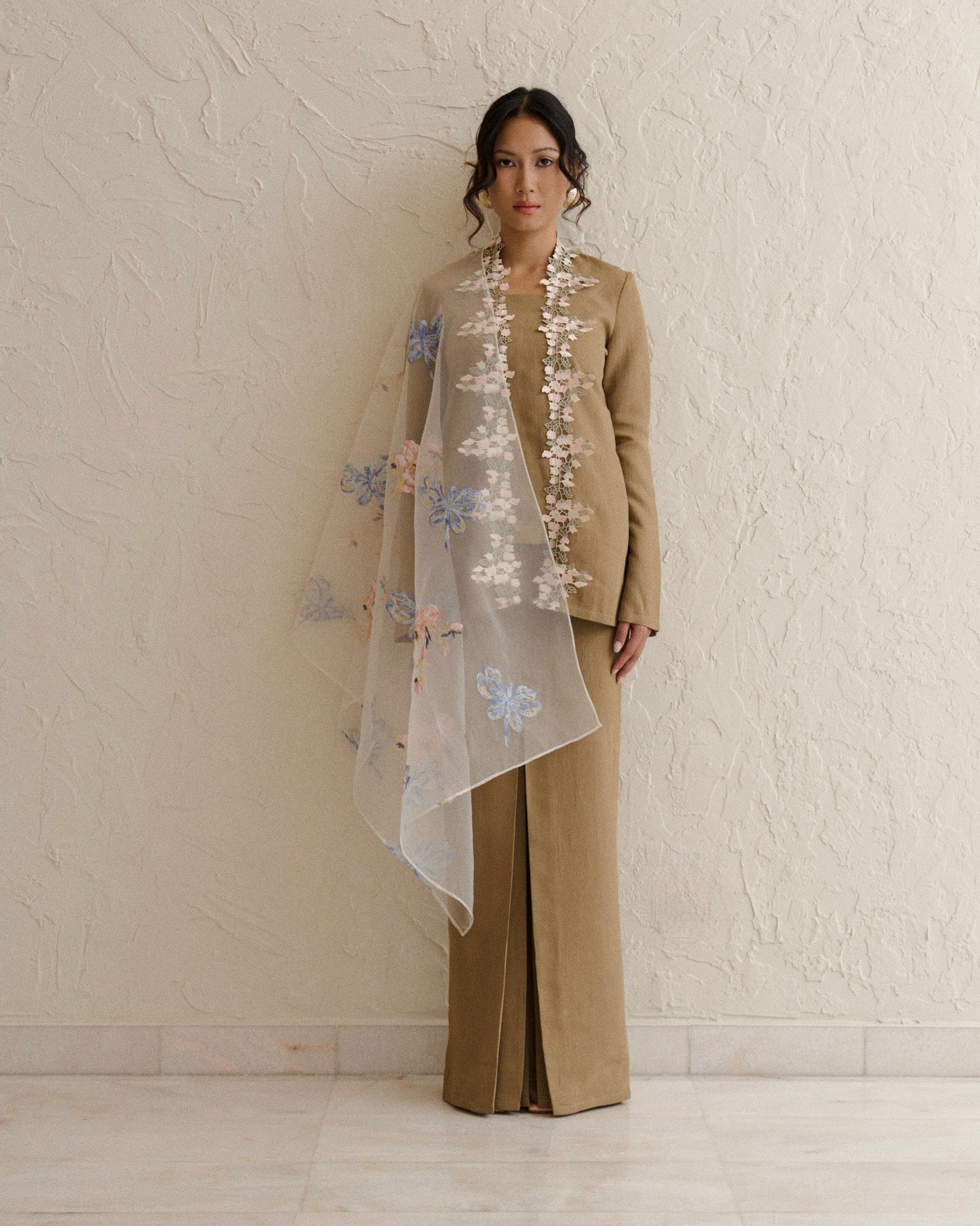 Feirani Kurung Kebaya-Olive