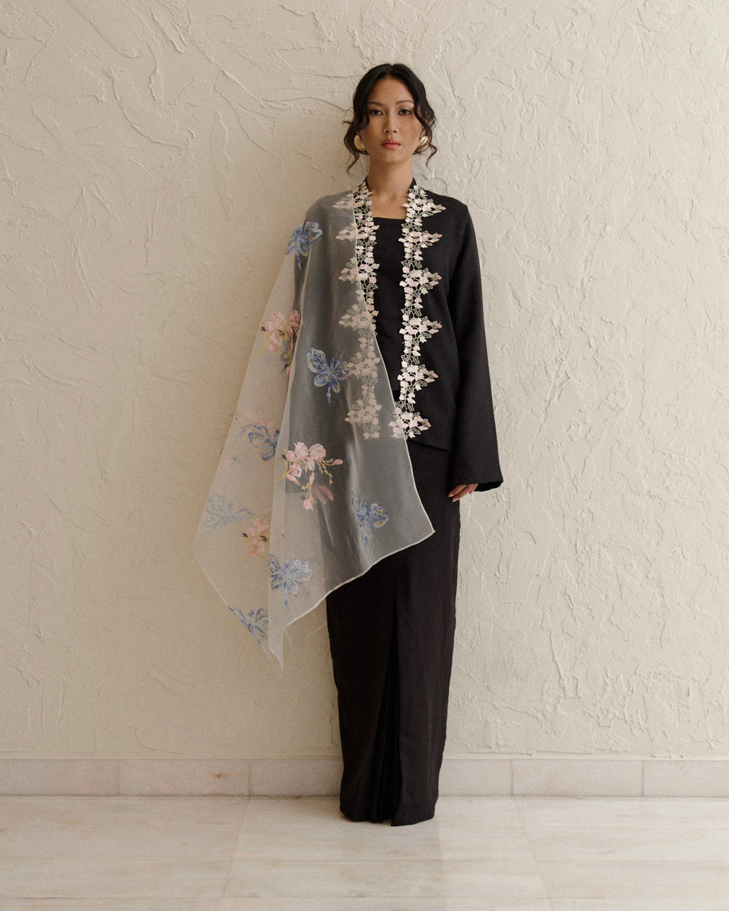 Feirani Kurung Kebaya-Black