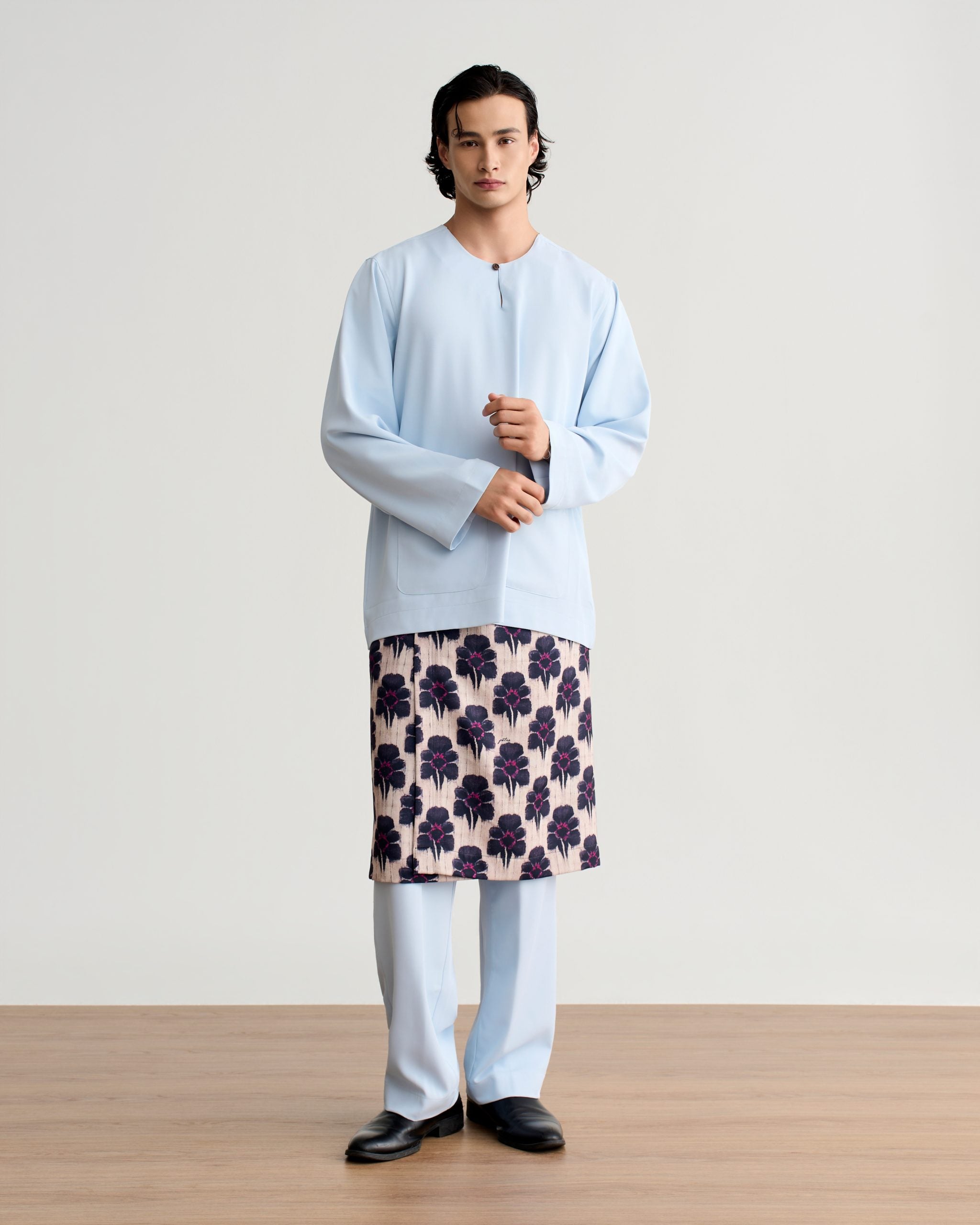 Abraham Baju Melayu Teluk Belanga - Powder Blue