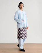 Abraham Baju Melayu Teluk Belanga - Powder Blue