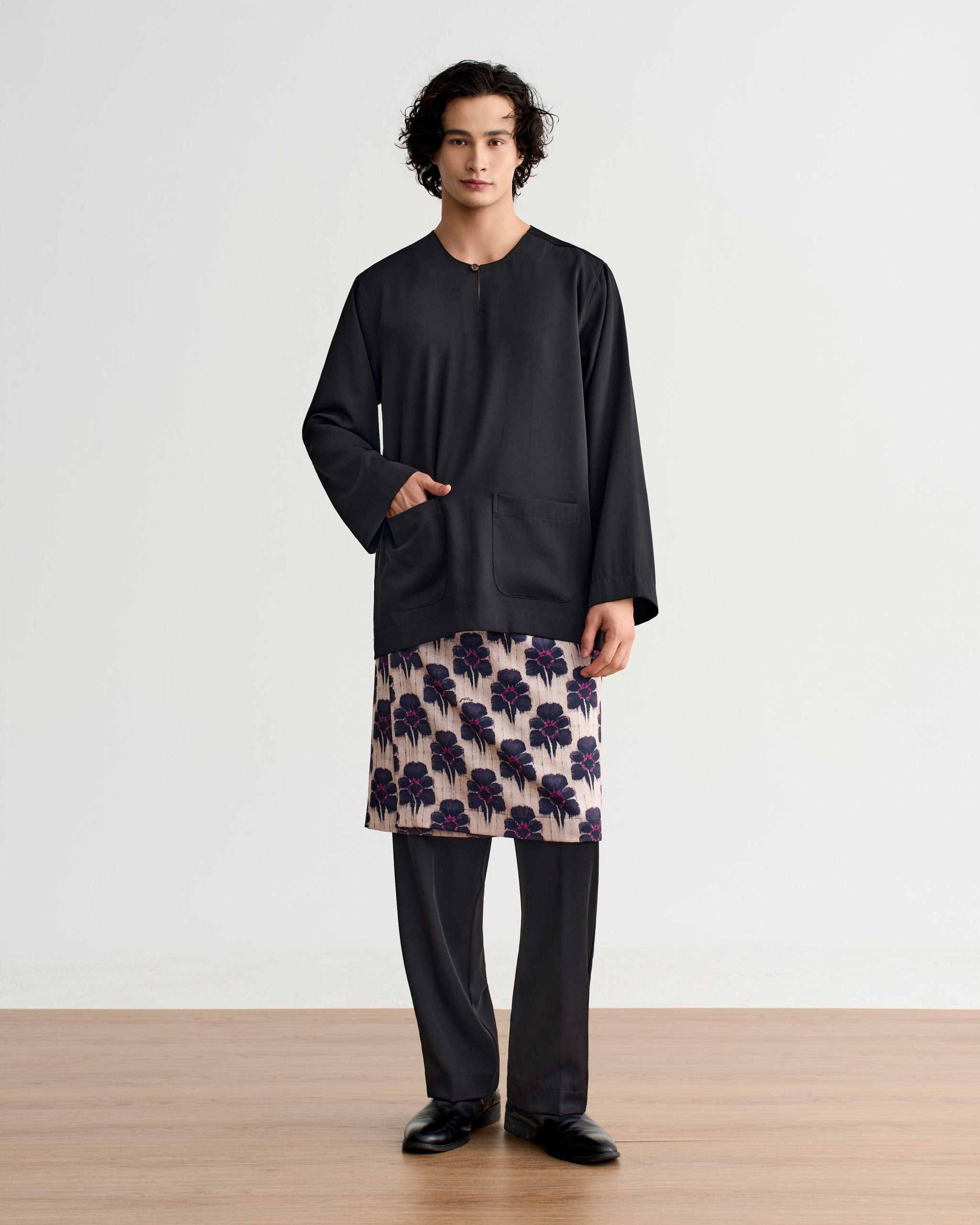 Abraham Baju Melayu Teluk Belanga - Classic Black
