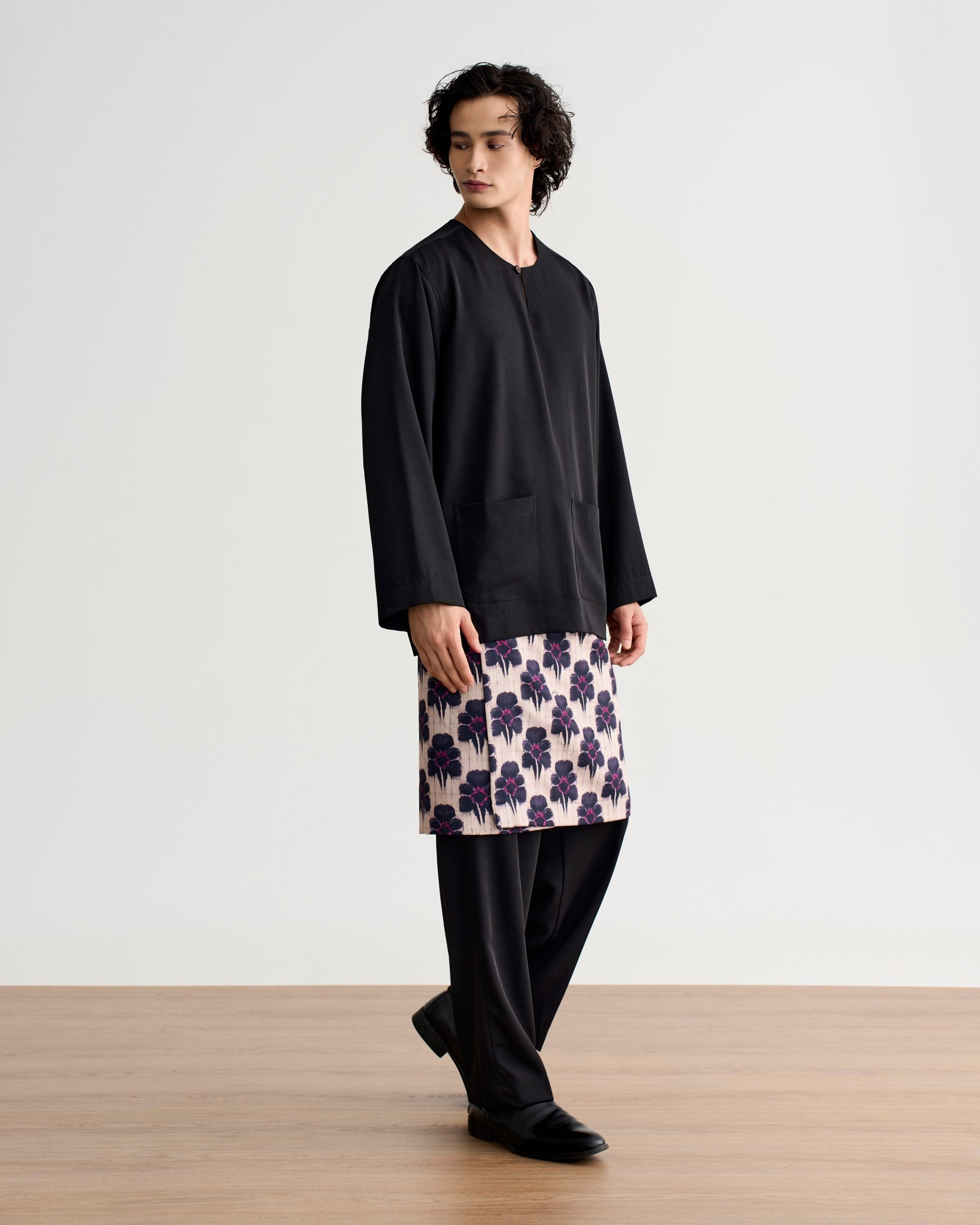 Abraham Baju Melayu Teluk Belanga - Classic Black
