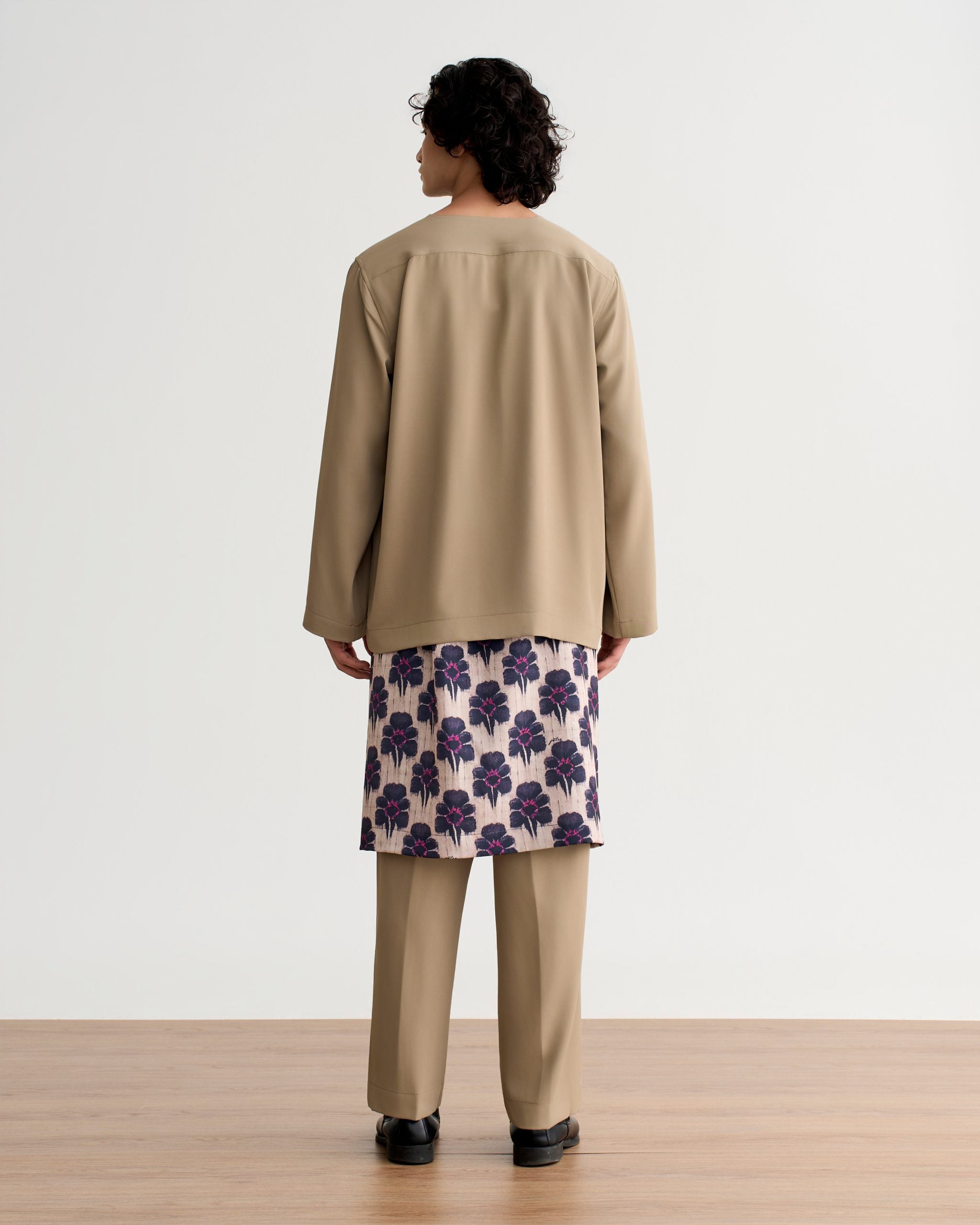 Abraham Baju Melayu Teluk Belanga - Dark Taupe