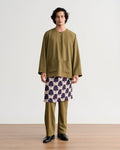 Abraham Baju Melayu Teluk Belanga - Dark Olive