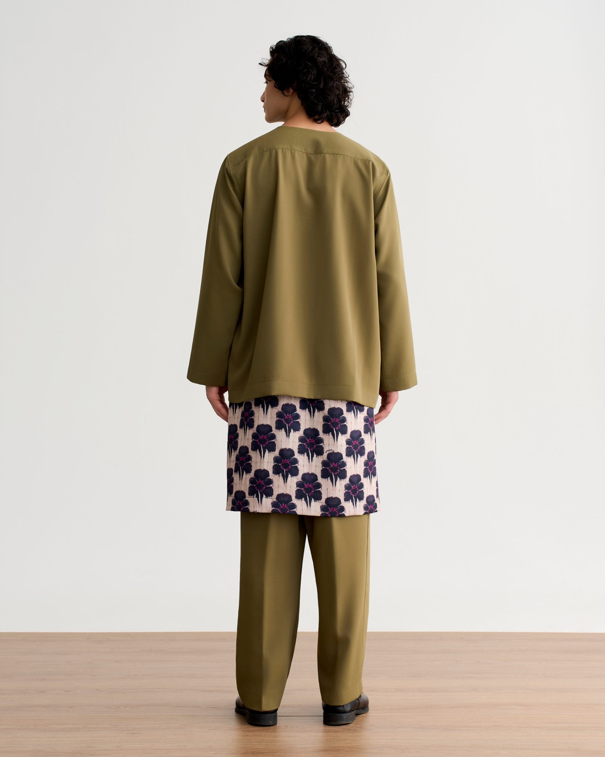 Abraham Baju Melayu Teluk Belanga - Dark Olive