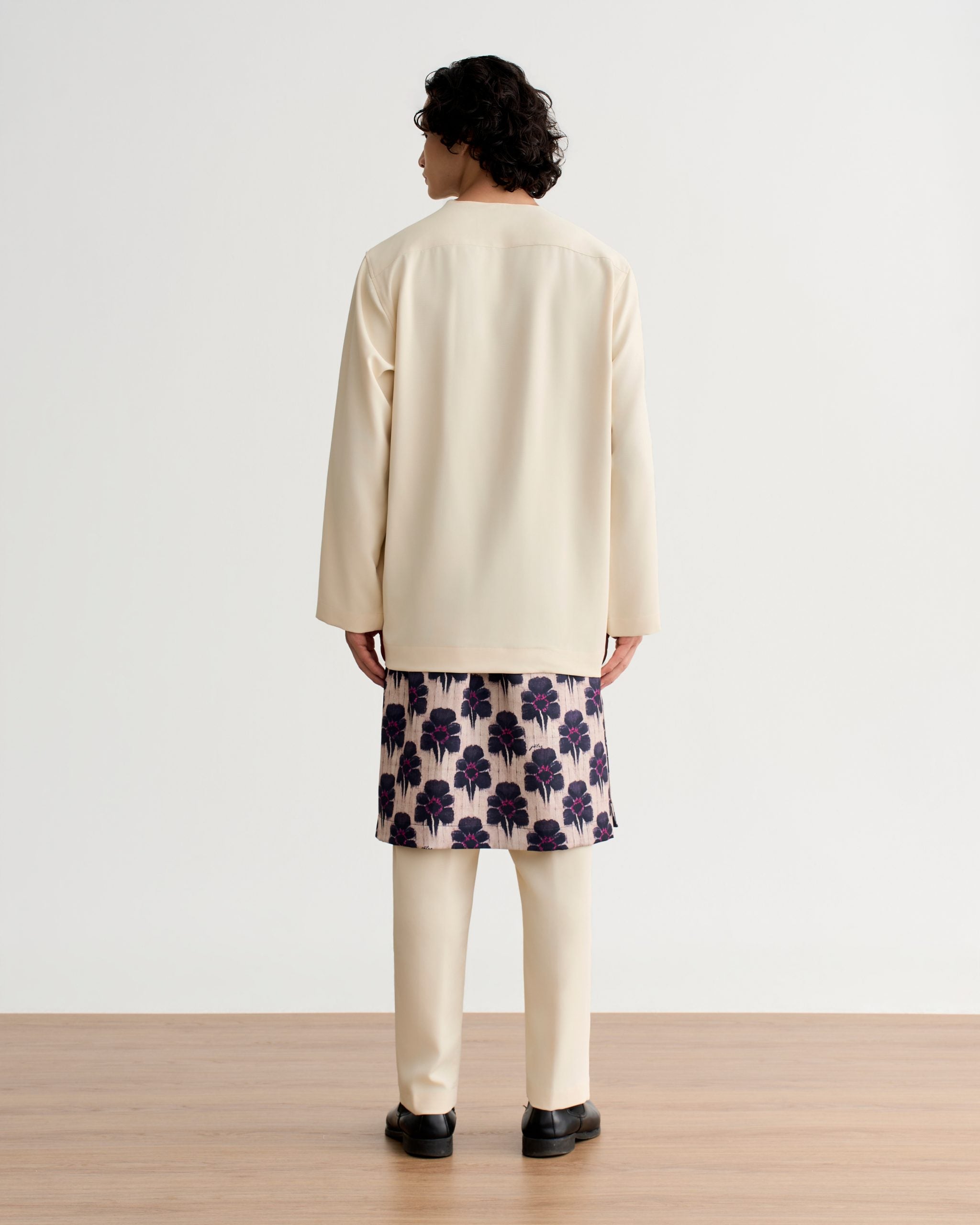 Abraham Baju Melayu Teluk Belanga - Milky White