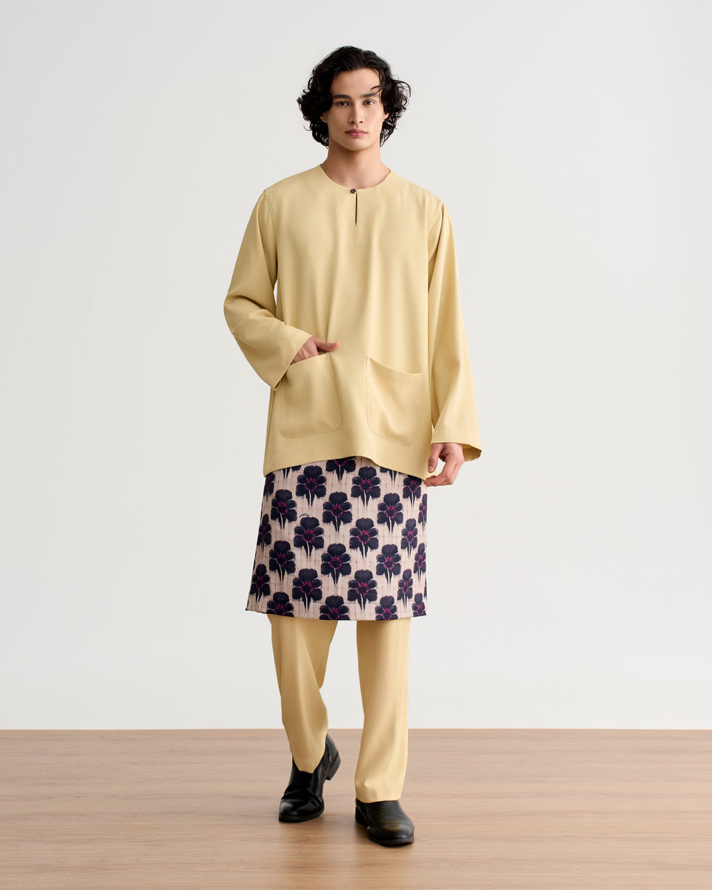 Abraham Baju Melayu Teluk Belanga - Soft Yellow