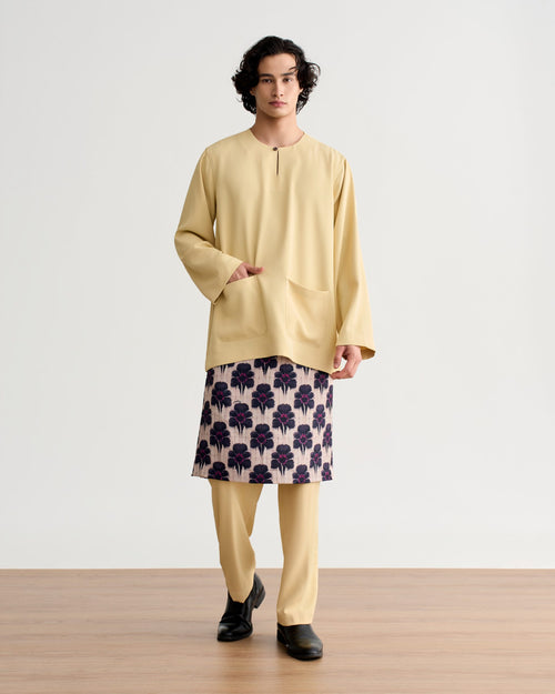 Abraham Baju Melayu Teluk Belanga - Soft Yellow