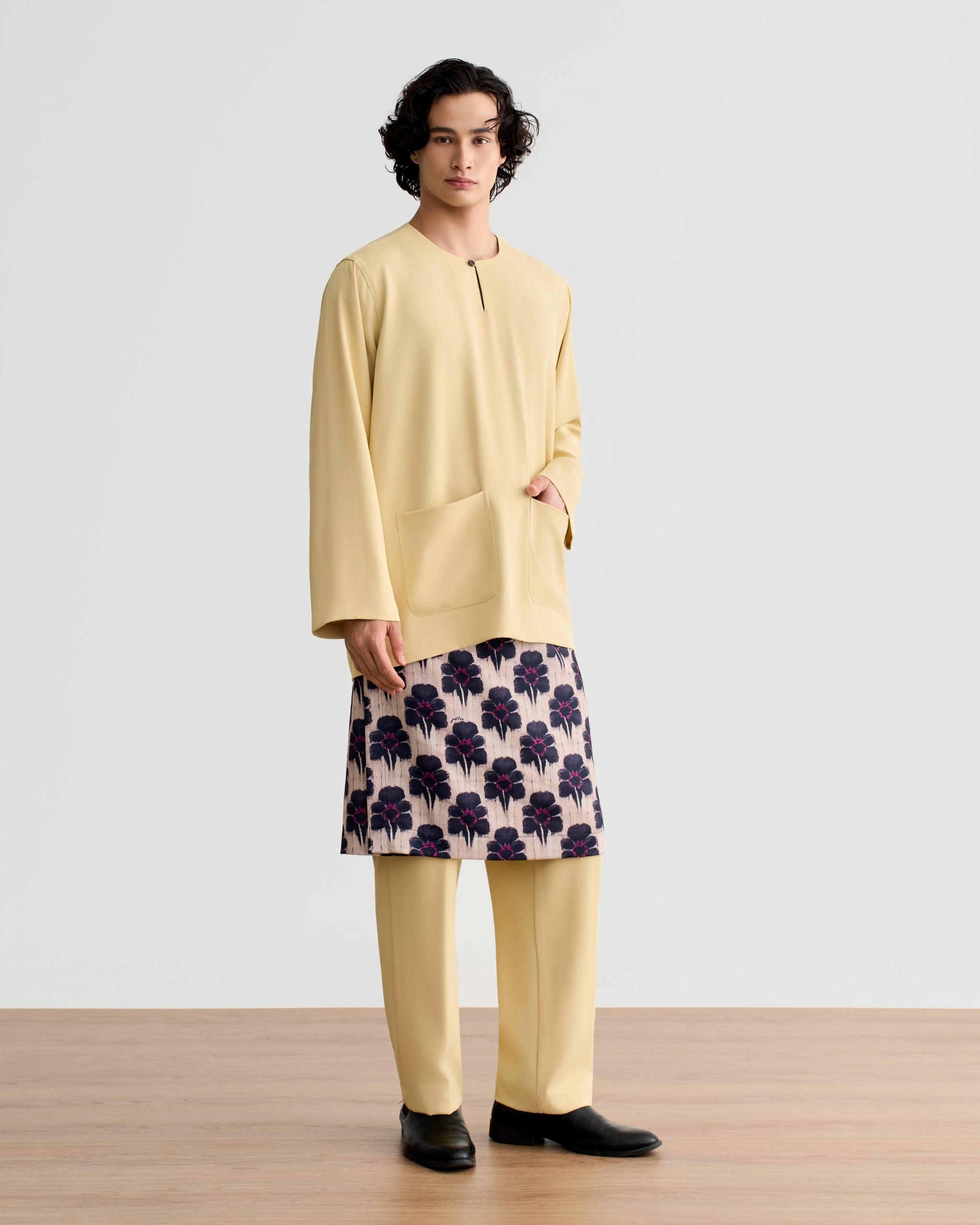 Abraham Baju Melayu Teluk Belanga - Soft Yellow