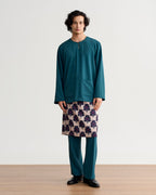 Abraham Baju Melayu Teluk Belanga - Teal Green