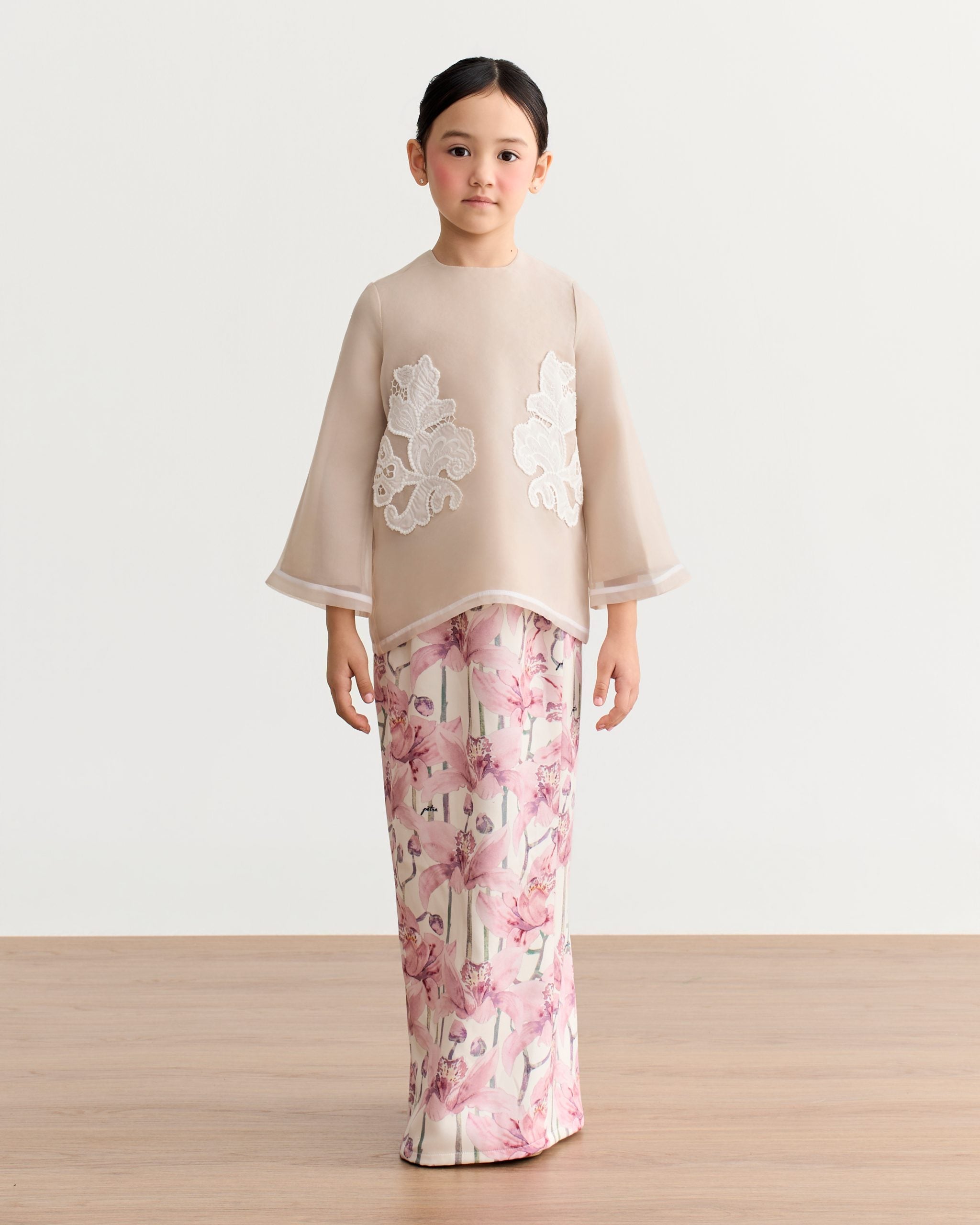 Idalia Organza Kurung Kedah Kids Soft Yellow