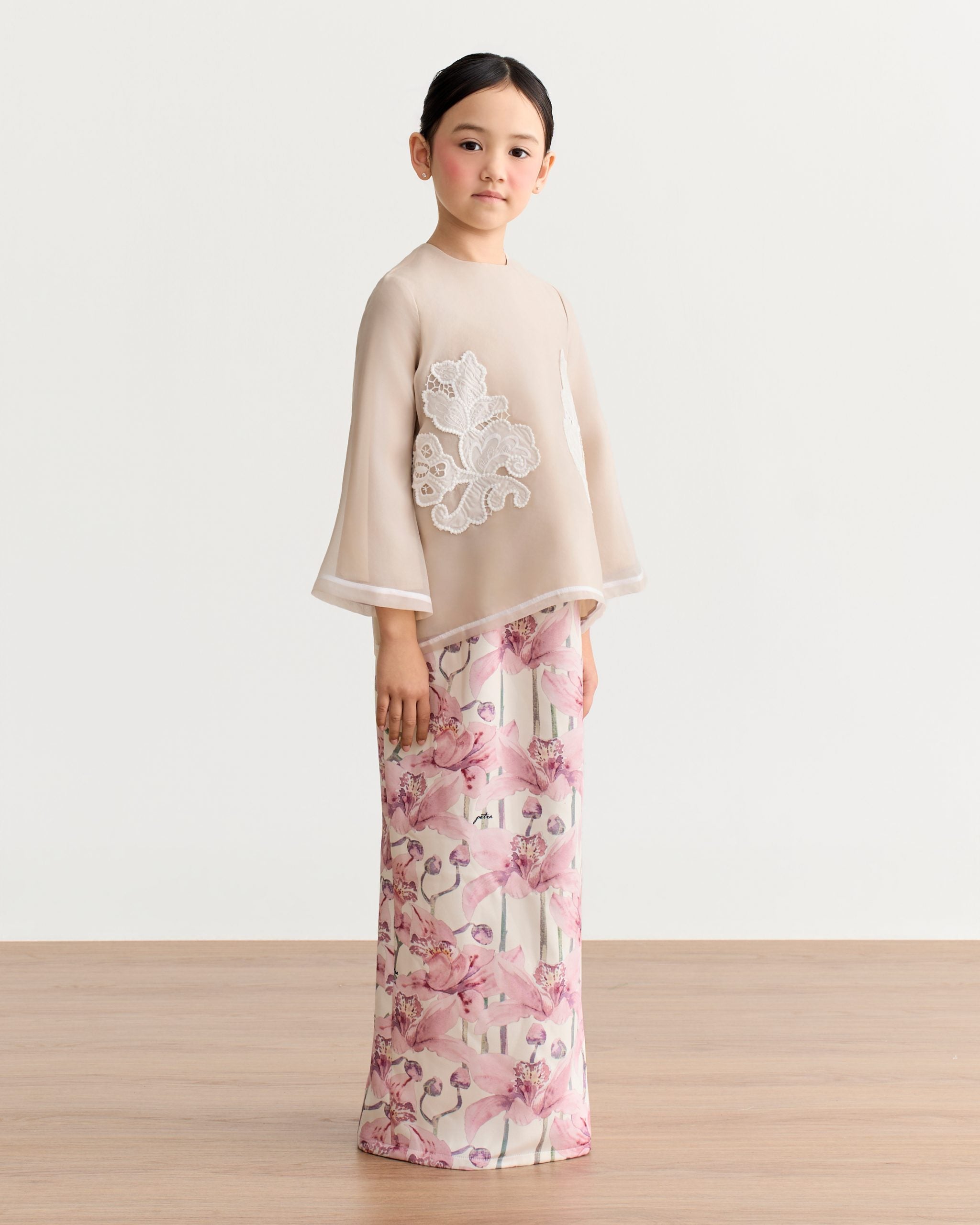 Idalia Organza Kurung Kedah Kids Soft Yellow