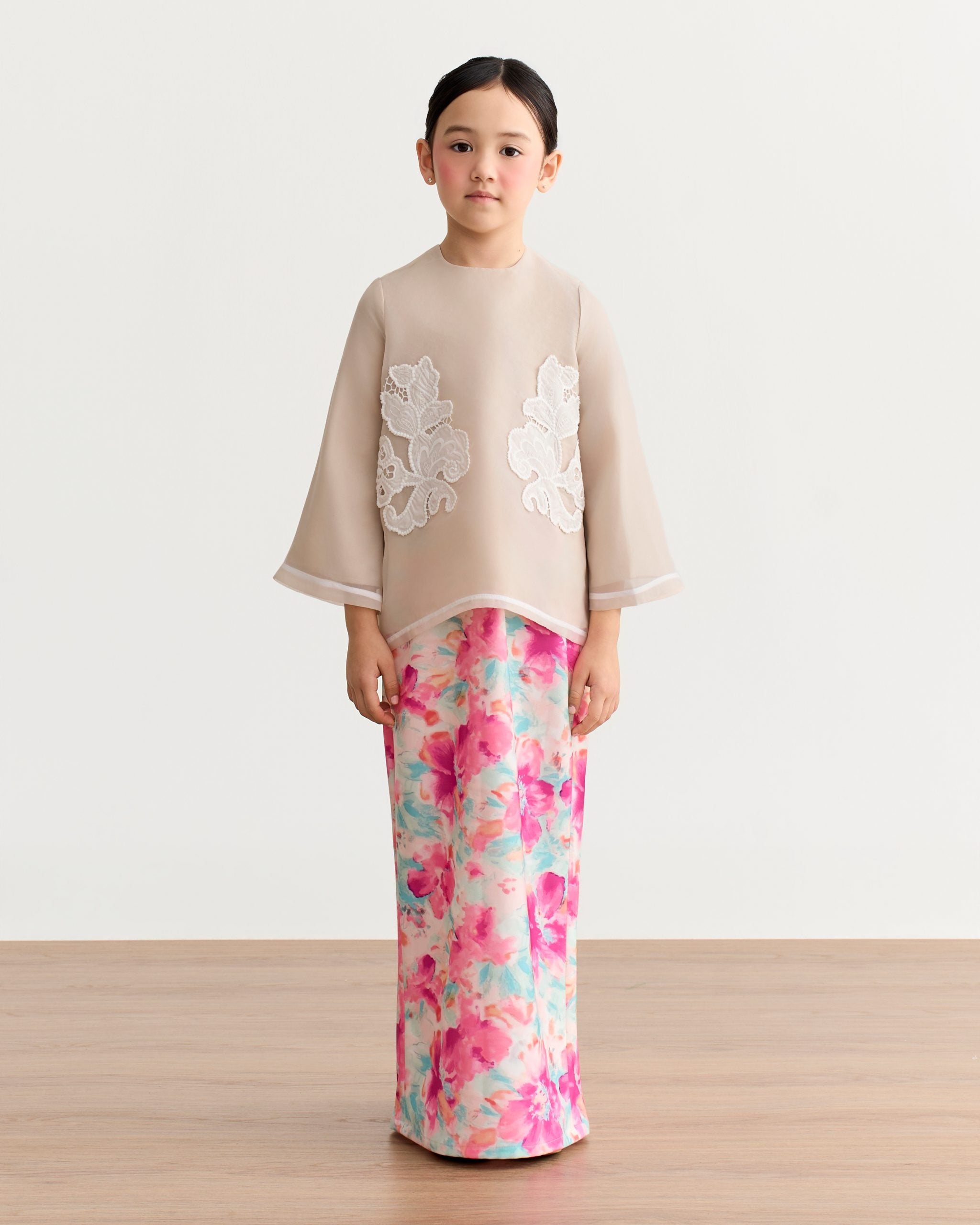 Idalia Organza Kurung Kedah Kids In Pink