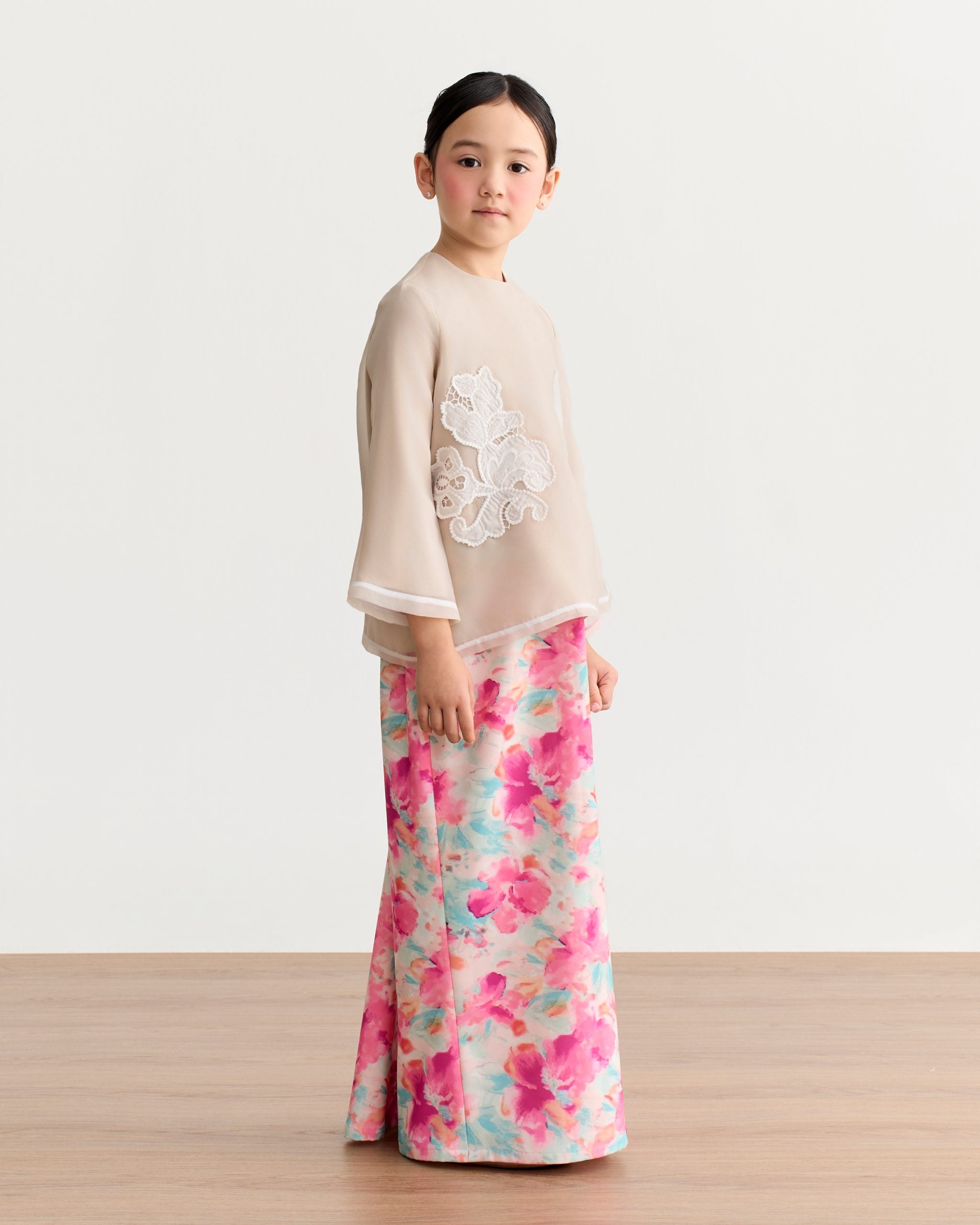Idalia Organza Kurung Kedah Kids In Pink