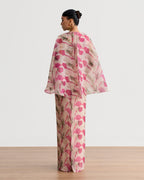 Andria Cape Organza Dress