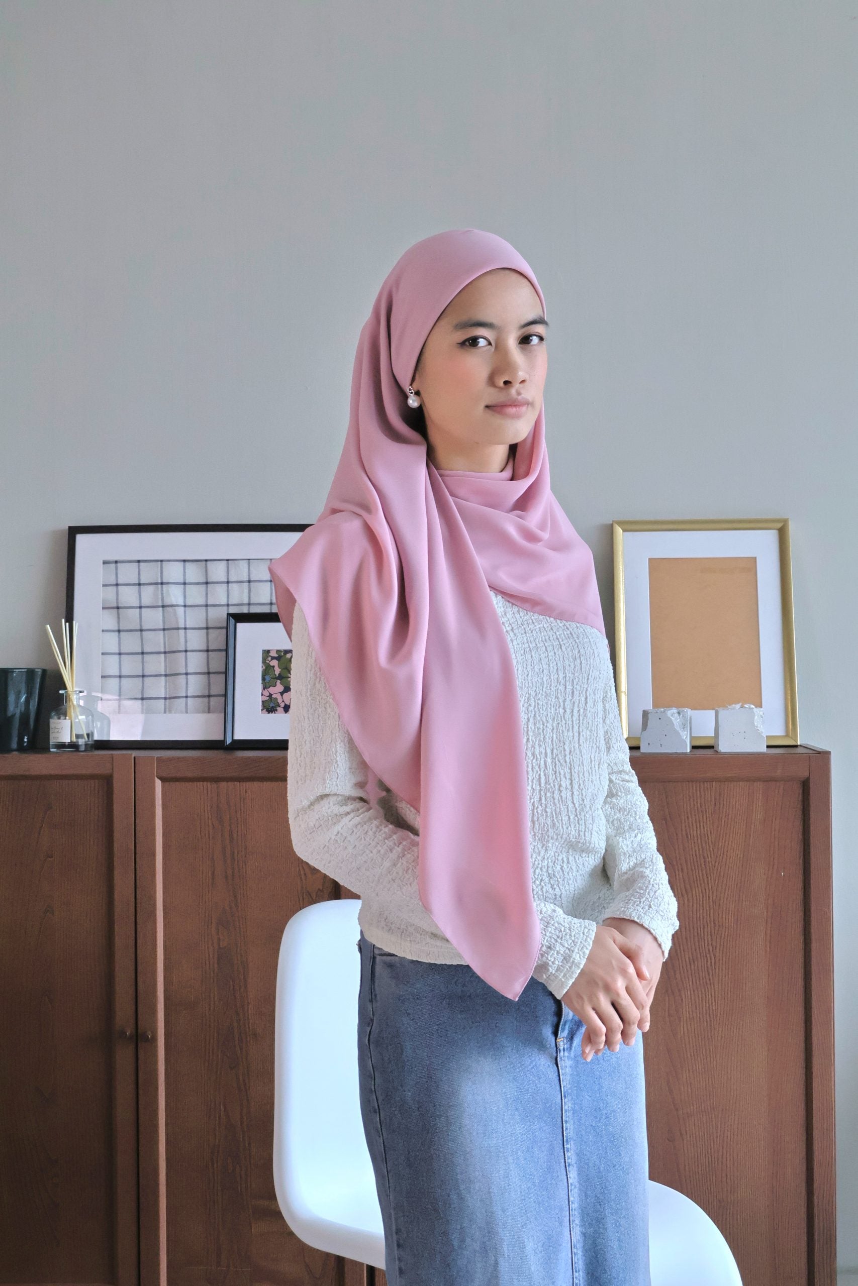 Petrascarves - Alyssa Basics Square (Pink)