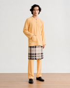 Abraham Baju Melayu Teluk Belanga - Butter Peach