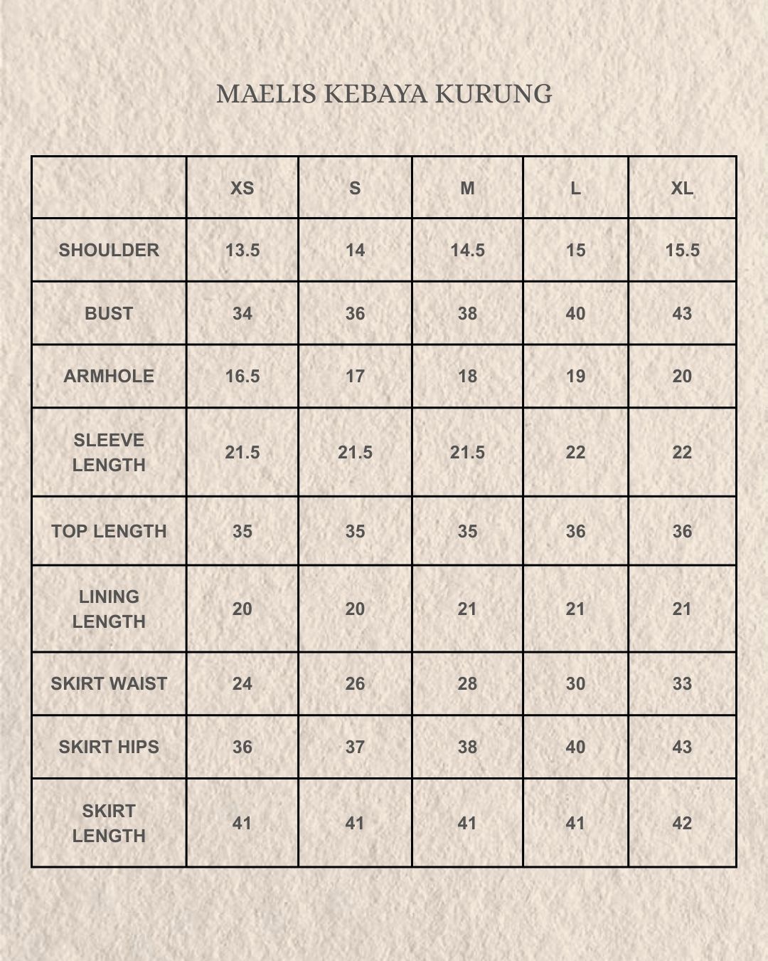 Maelis Kebaya Kurung