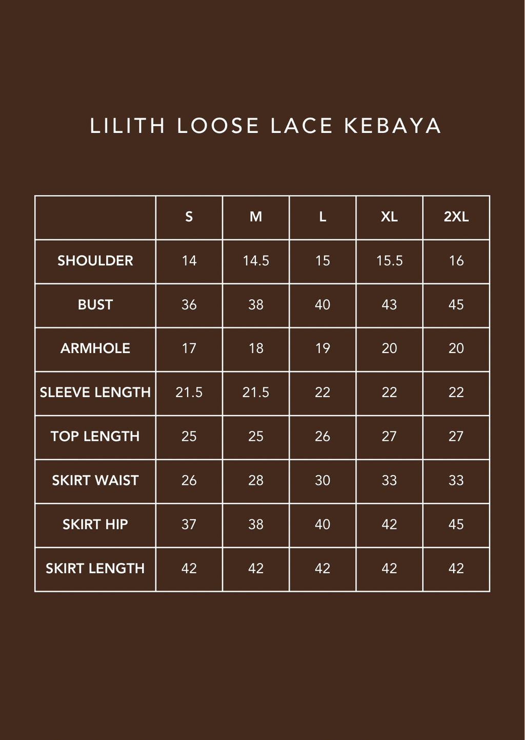 Lilith Essential Lace Kebaya (Brown)