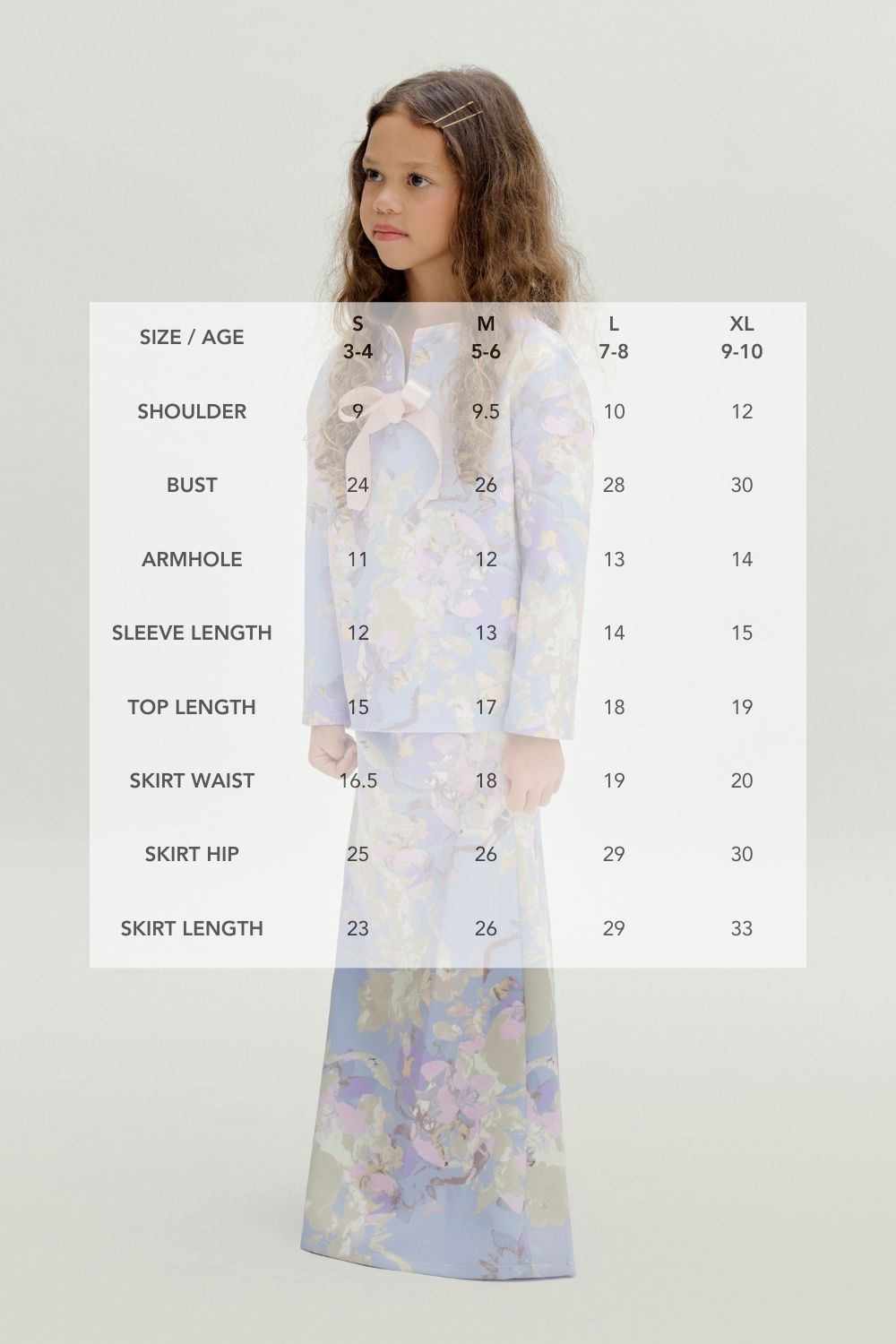 Azalea Bow Mini Kurung Kids