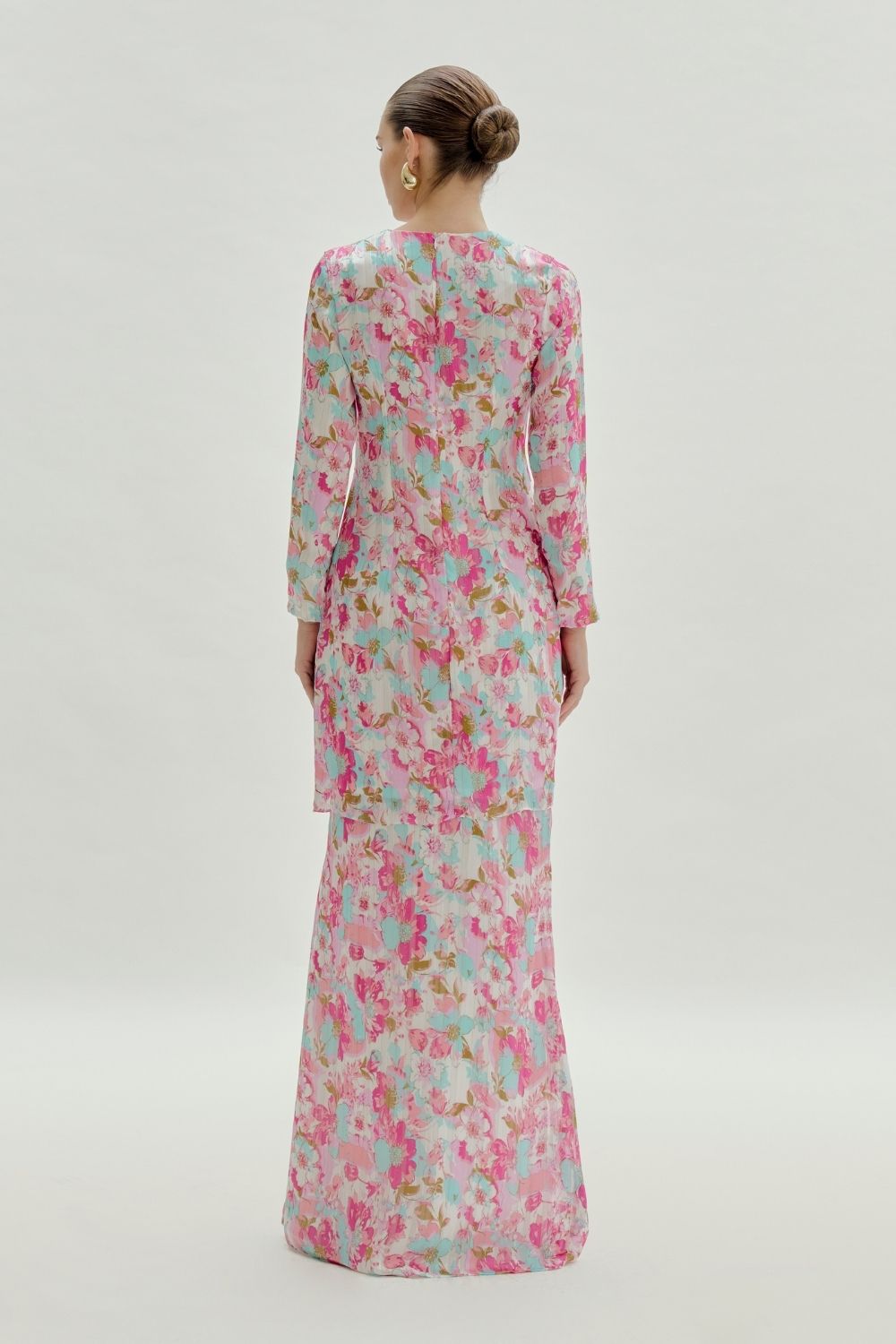 Camellia Chiffon Pleated Kurung