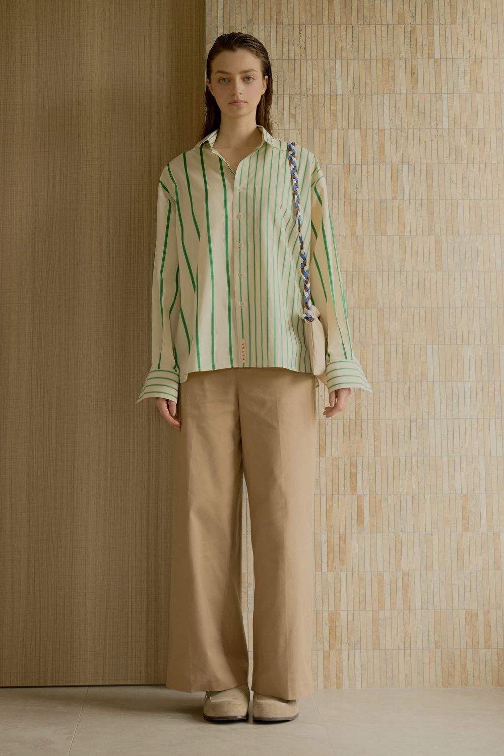 Le Chemise Raye (Green)