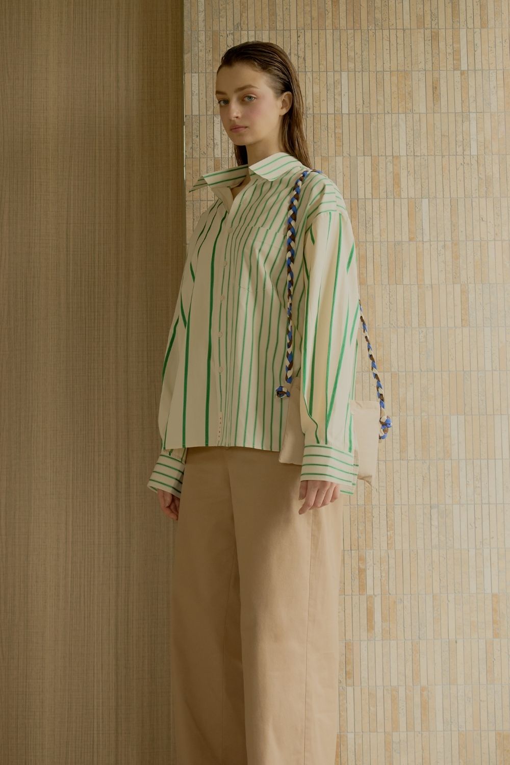 Le Chemise Raye (Green)