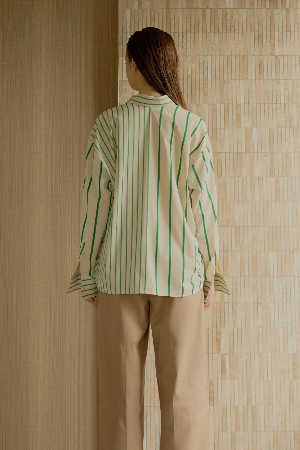 Le Chemise Raye (Green)
