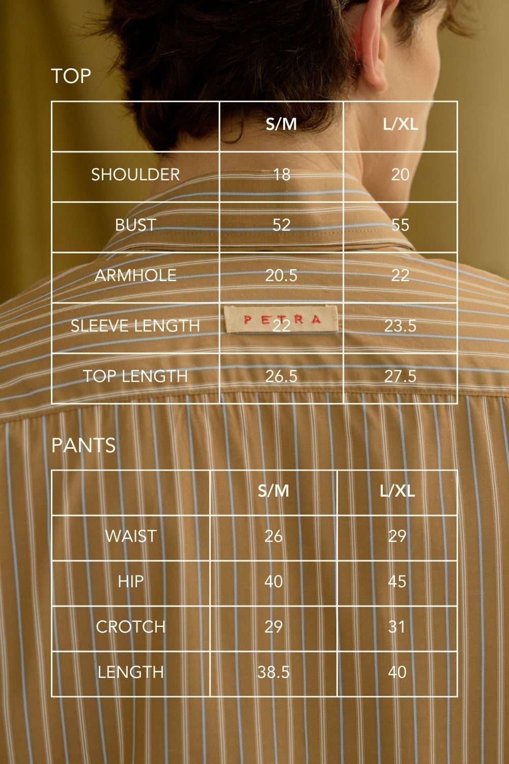 Le Chemise Raye With Pants Set (Olive Blue)