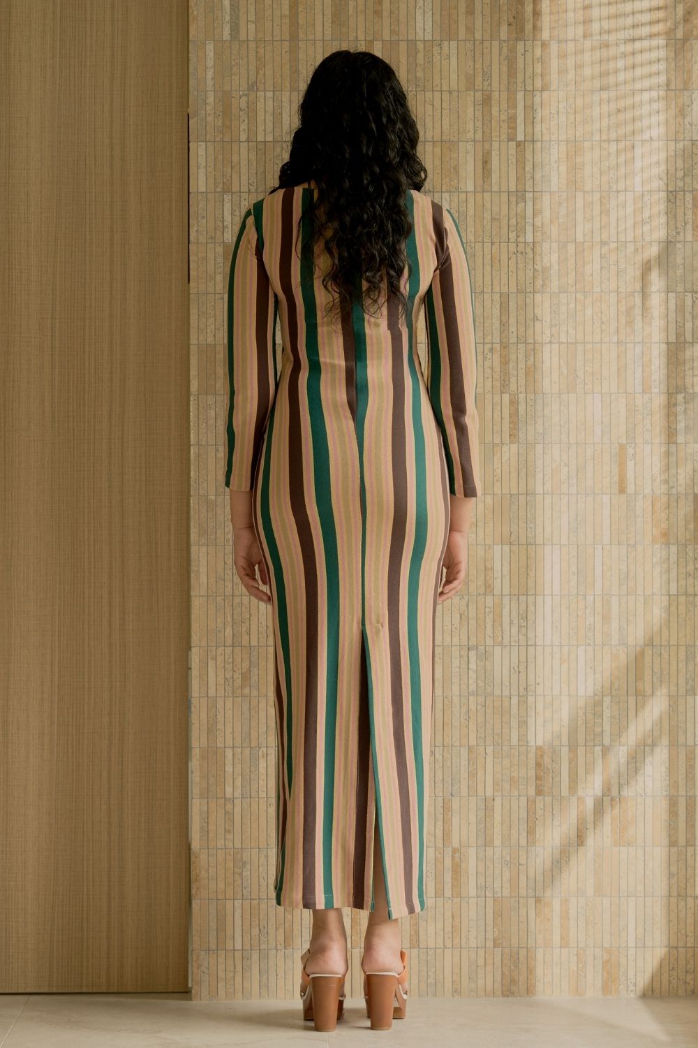 Le Robe Raye (Dark Green/Chocolate)
