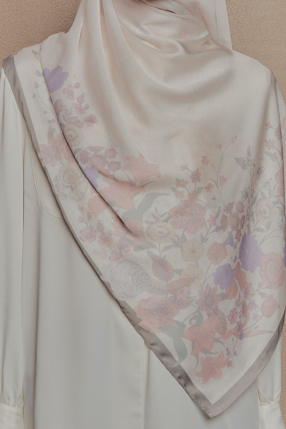 Petrascarves Blossom Raya Collection Shawl (Greenish Gray)