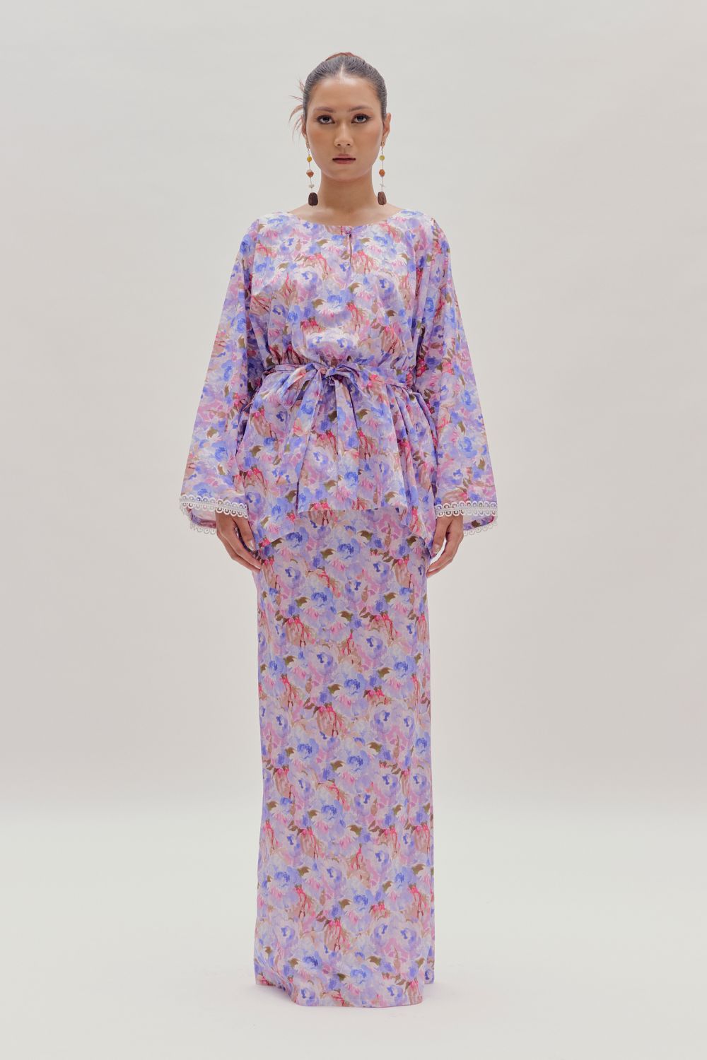 Lola Cotton Lace Kurung With Belt