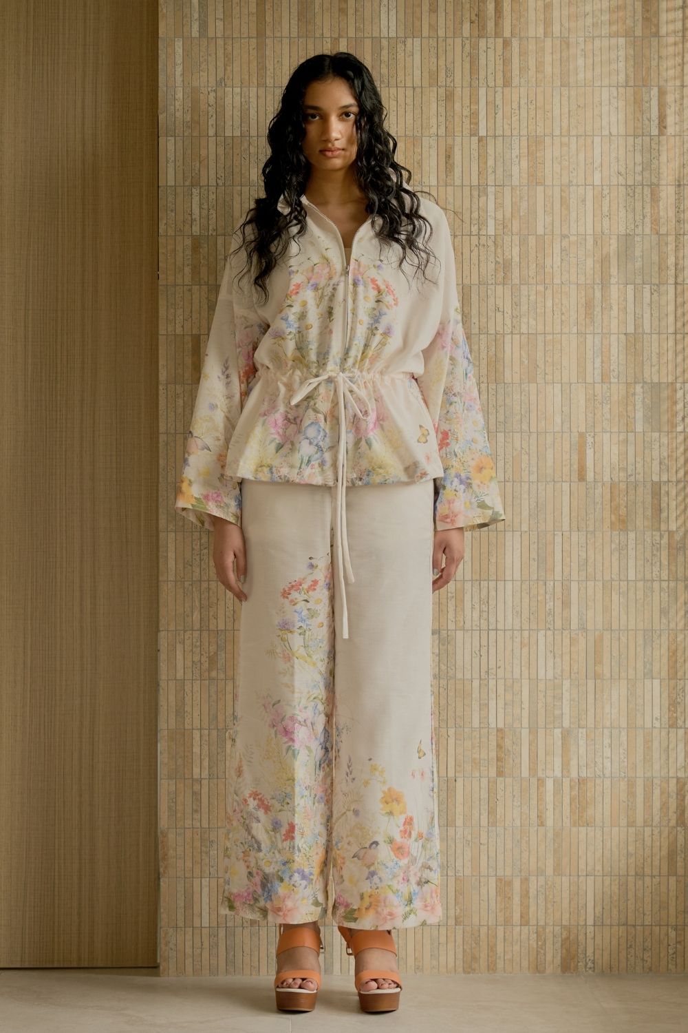 Maree Floral Parka With Pants Set