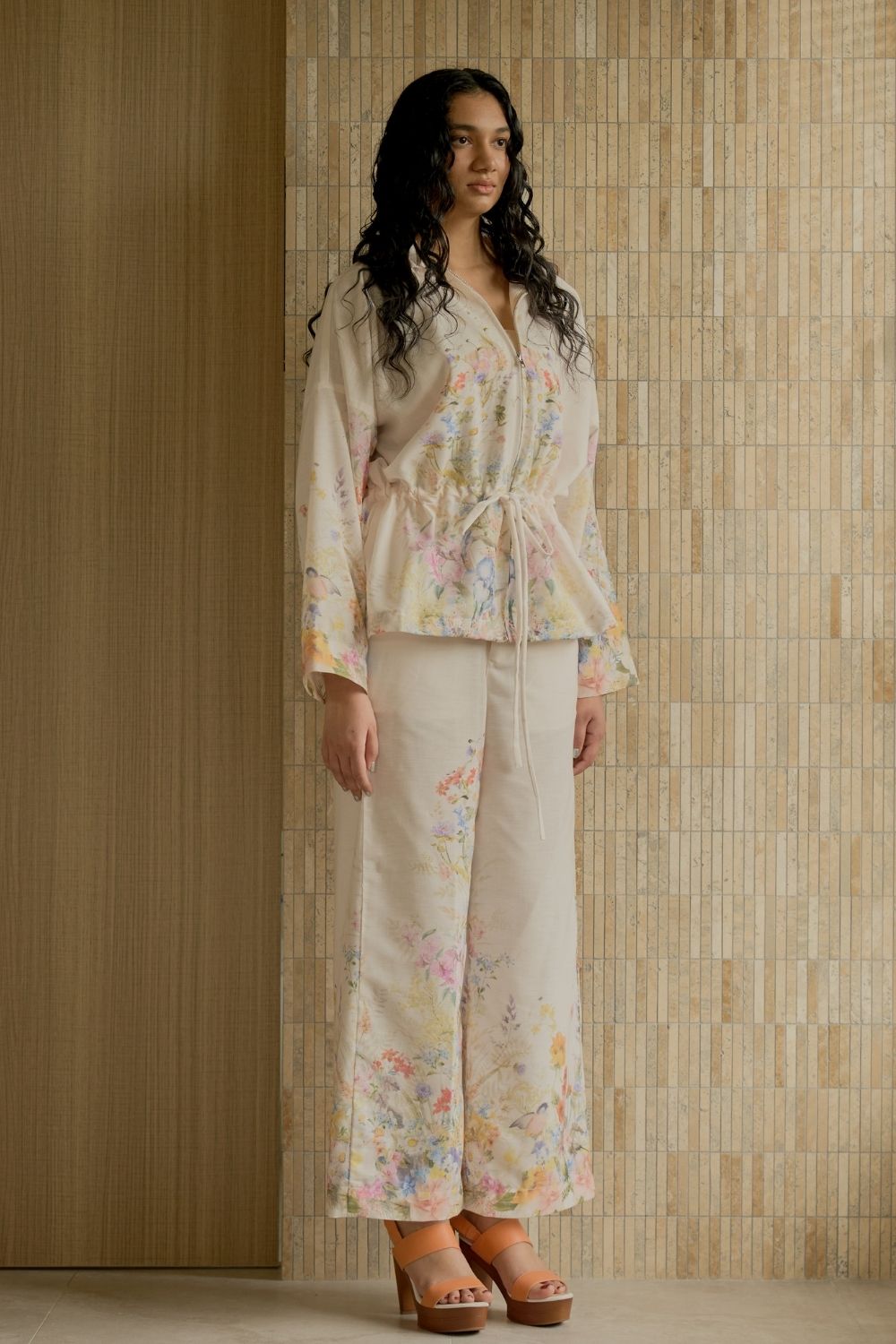 Maree Floral Parka With Pants Set