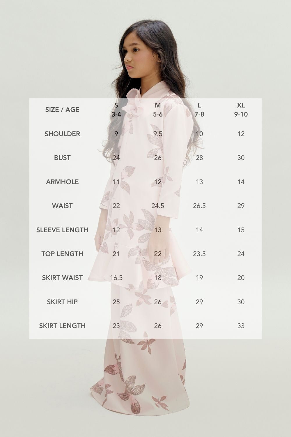 Mendela Ruffles Modern Kurung Kids
