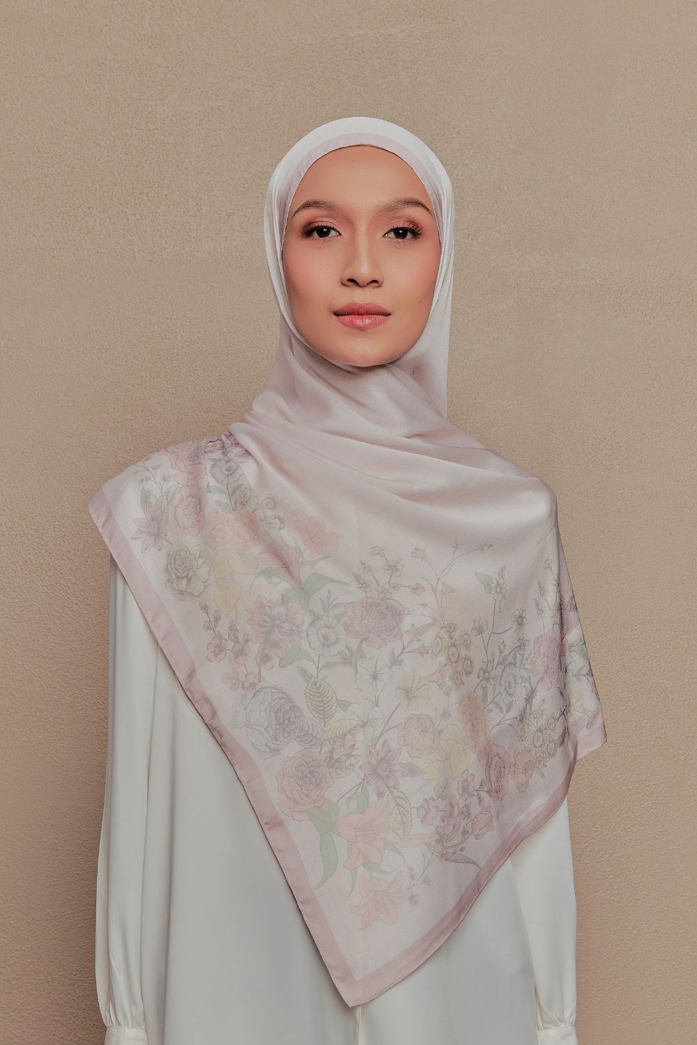 Petrascarves Blossom Raya Collection Shawl (Pinkish Nude)