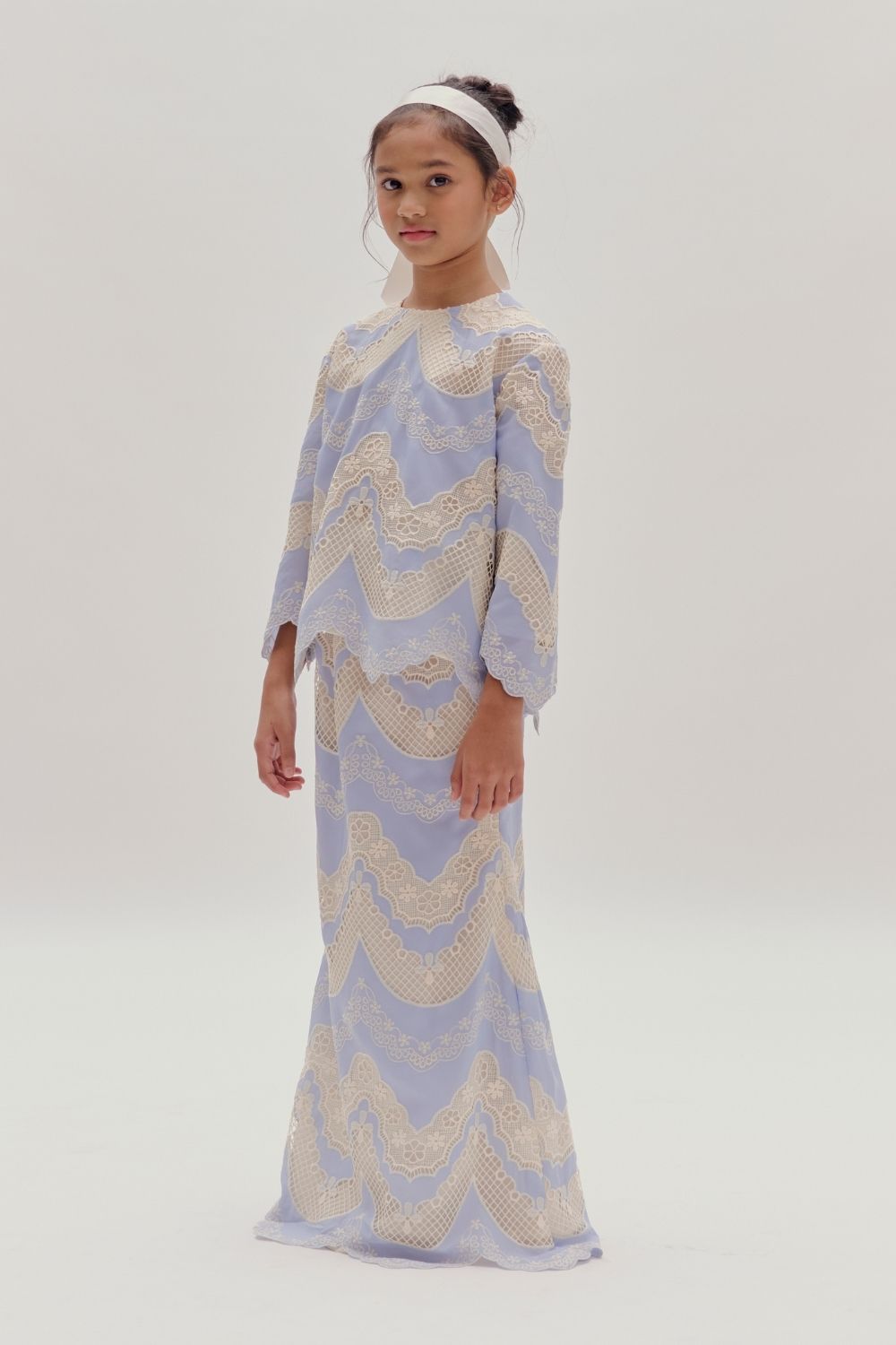 Ramona Cotton Lace Kurung Kedah Kids