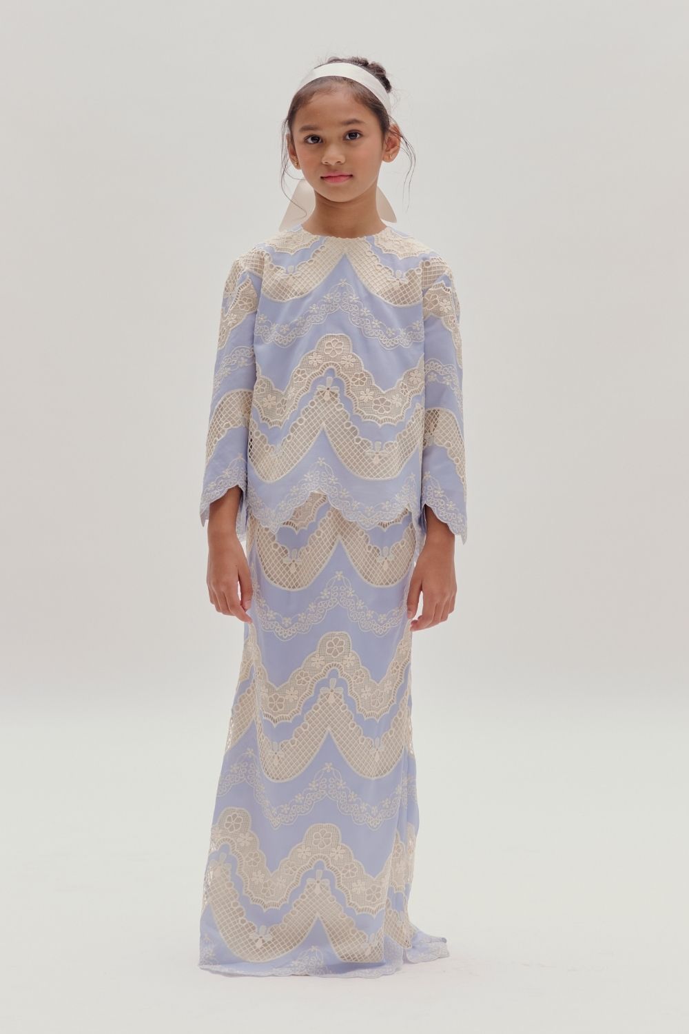 Ramona Cotton Lace Kurung Kedah Kids