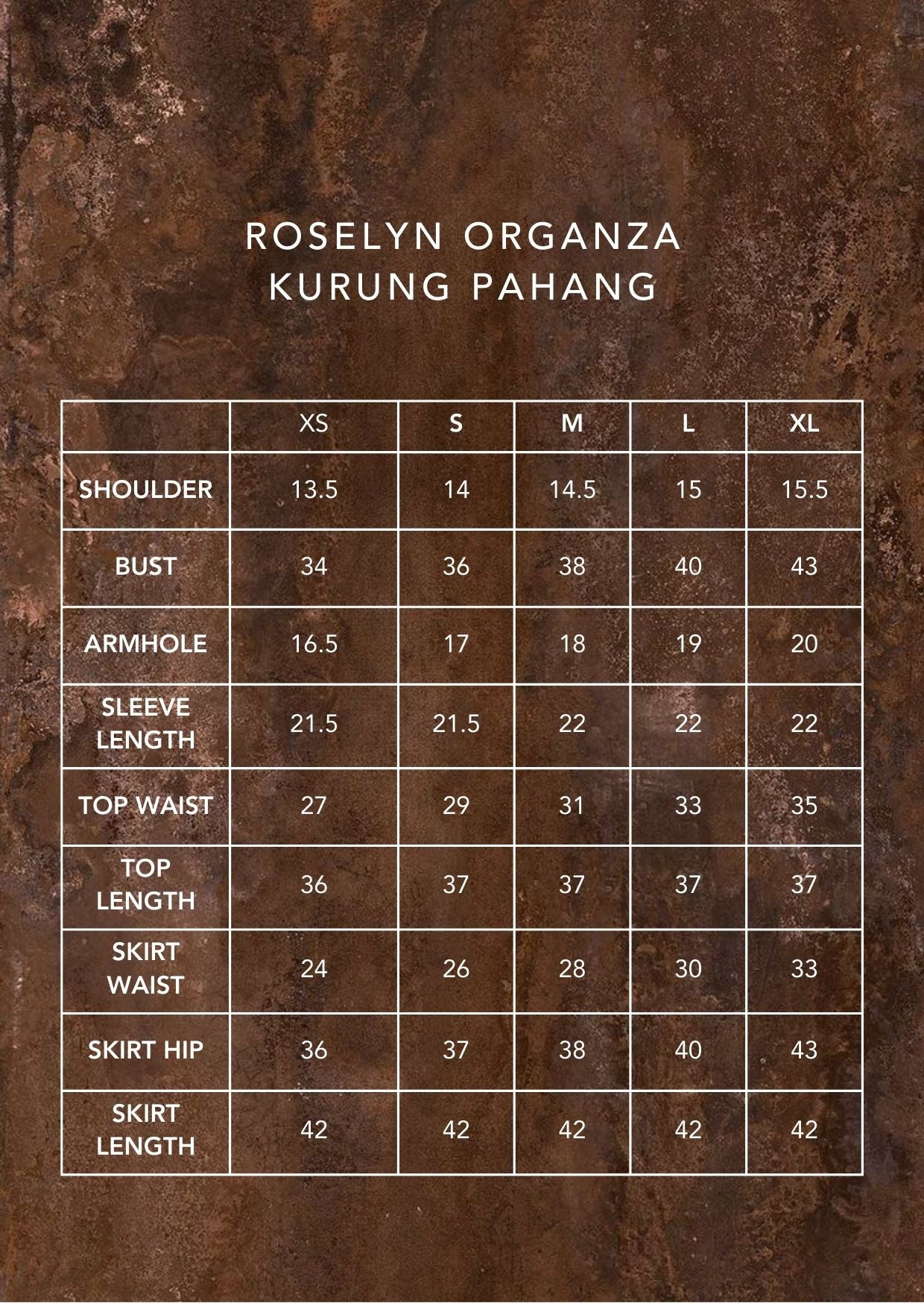 Roselyn Organza Kurung Pahang