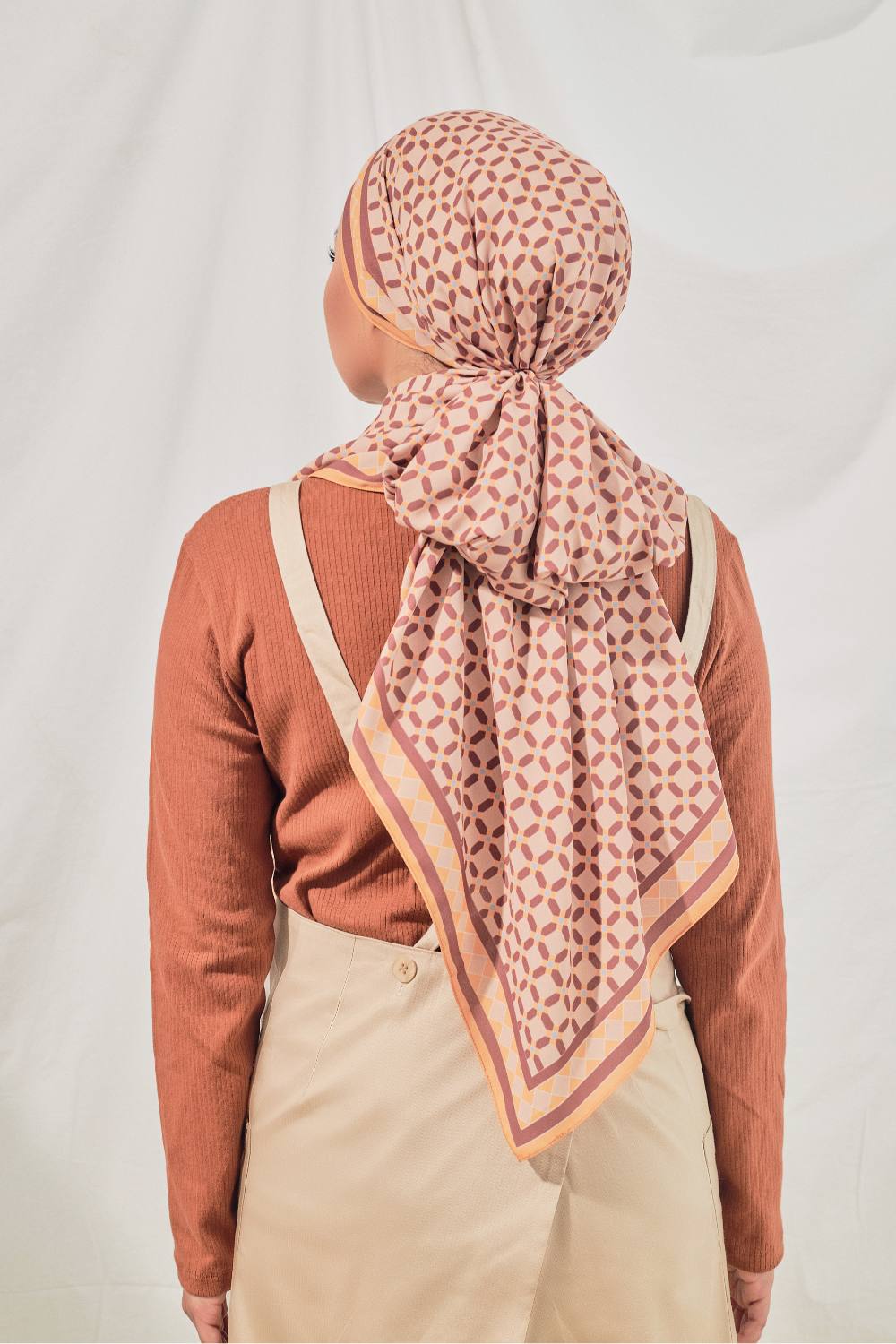 Petrascarves X Syfqhakmr Collection Shawl- Terracotta & Rusty Maroon