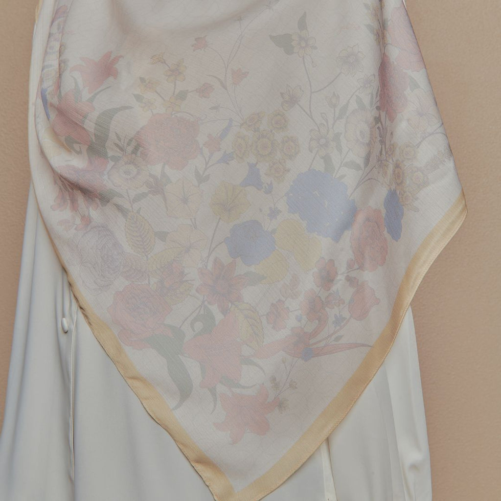 Petrascarves Blossom Raya Collection Shawl (Pastel Yellow)